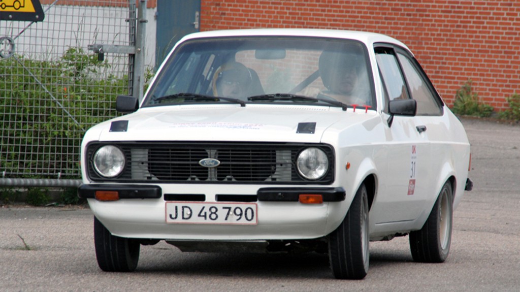 Michael Kristiansen og Michael Andersen i Ford Escort MKII
(Foto: Viggo Johansen, rallypics.dk)